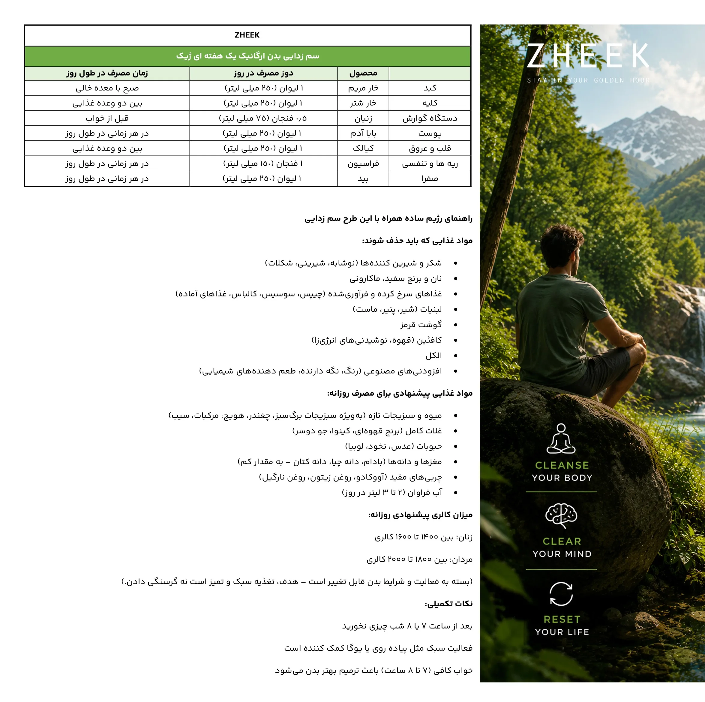عرقیجات سم زدا و دیتاکس بدن ژیک - 1 لیتر بسته 12 عددی