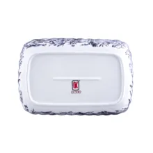 مرغ‌خوری سرامیکی گلد کیش مدل GK701134-1 طرح لوتوس قابل شست‌وشو در ماشین ظرفشویی