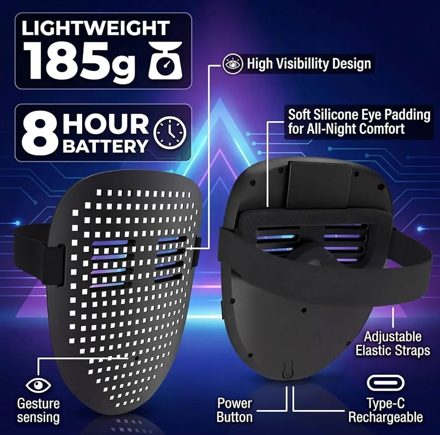 ماسک ایفای نقش مدل تمام LED پیکسلی
