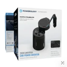 مبدل برق خودرو پاورولوجی مدل CAR POWER INVERTER 200W UNIVERSAL PWCPI200WBK