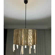لوستر بافتنی مدل مراکشی هندسی کد 3520