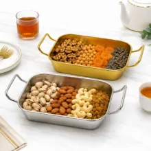 ظرف سرو مدل مستطیل دسته دار کد 002