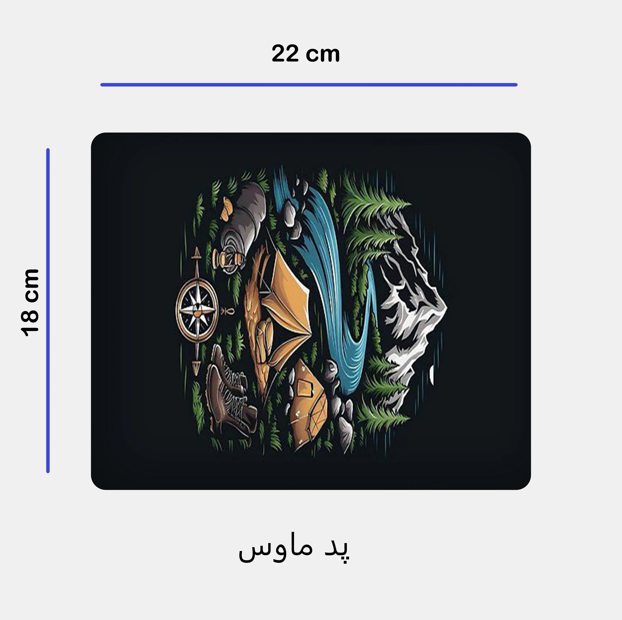 ست ماگ به همراه زیرلیوانی و پد ماوس مدل کمپ کد 273