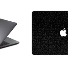 برچسب پوششی ماهوت مدل Black Silicon-Texture مناسب برای لپ تاپ Macbook 12inch Retina