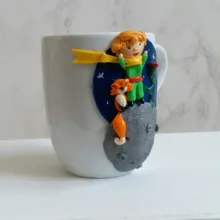ماگ سرامیکی مدل روباه و گل سرخ کد 01096