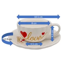 سرویس چای خوری 9 پارچه مناسب برای 2 نفره مدل صدفی کد 2411P9xmiss