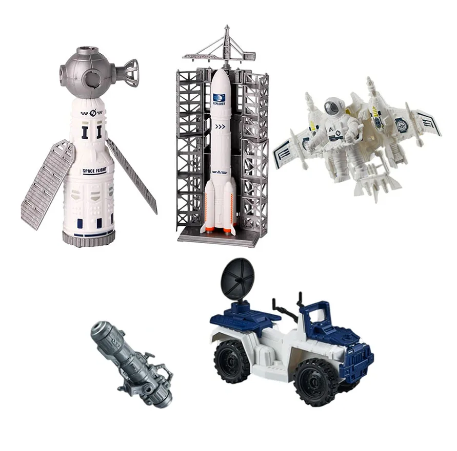 اسباب بازی مدل شاتل فضایی طرح Space unique station toy series کد 143-3 مجموعه 7 عددی