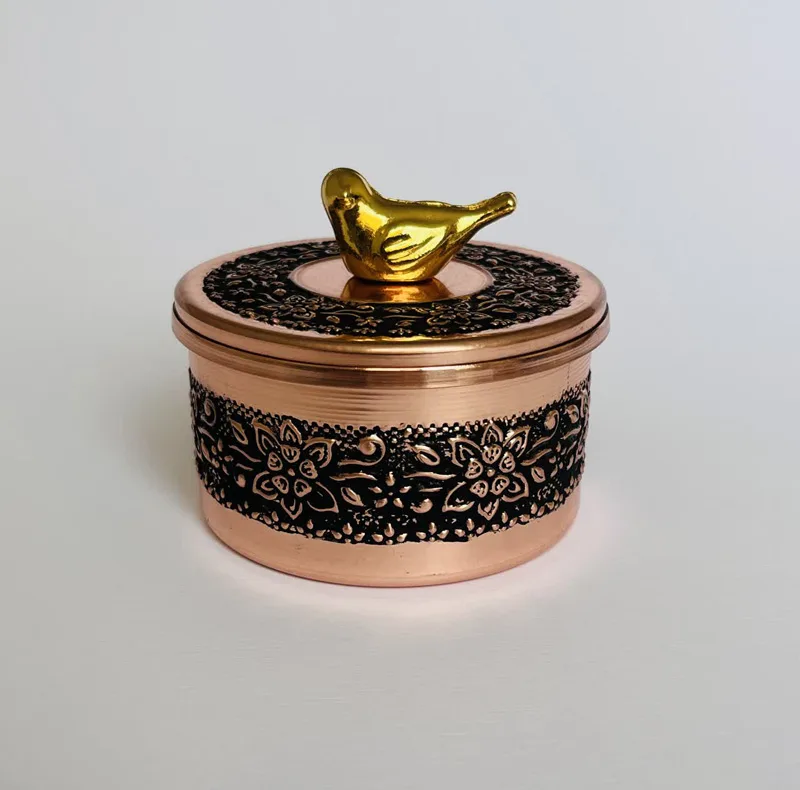 نقل خوری مسی طرح گل کد ZH356.9