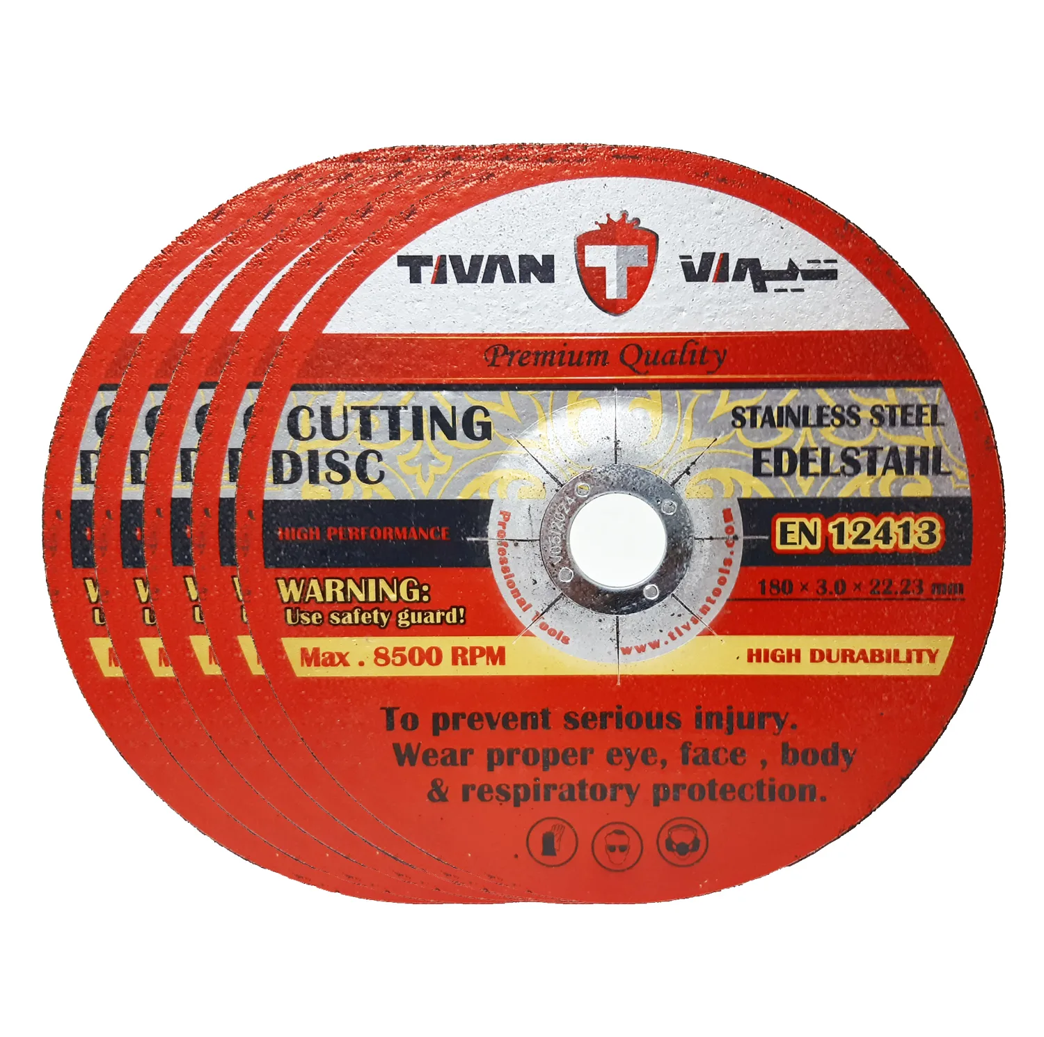 صفحه برش آهن تیوان مدل HT- 00180x3 مجموعه پنج عددی