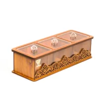جعبه پذیرایی 3 خانه نارسی کد 03، مدل لوکسی، جنس MDF