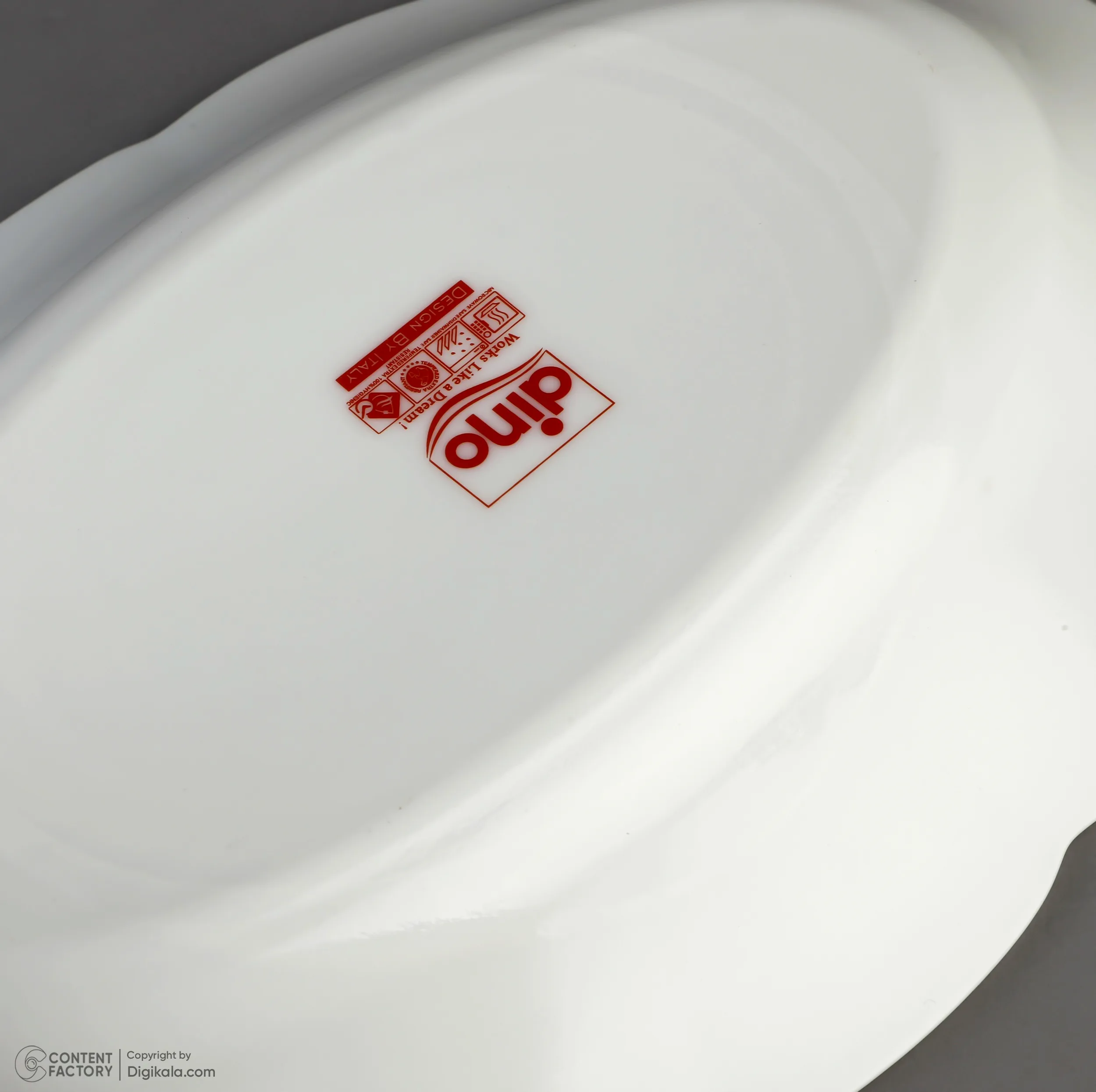 دینو مدل 001 دیس آرکوپال بسته 2 عددی، ابعاد 32×5×22 و 28×5×18 سانتی‌متر، وزن 540 و 490 گرم، قابل شستشو با دست و ماشین ظرفشویی