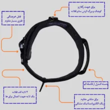 قلاده سگ تاکتیکال مدل K9 با قفل فلزی و دسته کنترل