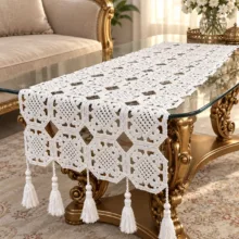 رانر جیلو مدل قلاب بافی سایز 40×120 سانتی متر