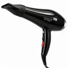 سشوار حرفه‌ای رمینگتون مدل RE-3082 با موتور AC، توان 9000 وات، تنظیم دما در دو حالت، تنظیم سرعت در دو حالت، سری کاهش وز مو و به‌همراه متمرکزکننده باریک
