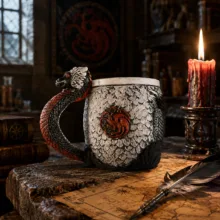 ماگ طرح اژدهای سه سرتارگین مدل آلومینیومی گیم آف ترونز (game of thrones)