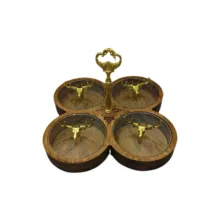 اردور خوری چوبی مدل جعبه پذیرایی رومیزی درب دار کد No1