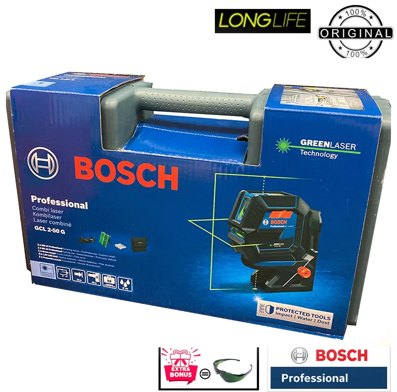 تراز لیزری بوش مدل فوق هوشمند GCL 2-50 G BOX + RM10 + BT150