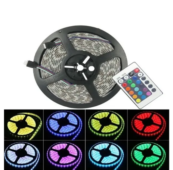 ریسه ال ای دی مدل دریم لایت گیمینگ 16 رنگ کد RGB 12v طول 10 متر