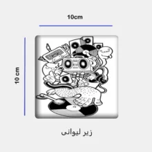 ست ماگ سرامیکیبه همراه زیر لیوانی و پد ماوس مدل موسیقی کد 215