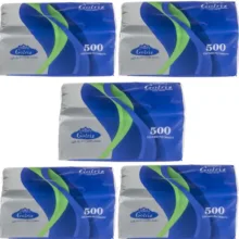 دستمال کاغذی 500 برگ گلریز کد 01 مجموعه 5 عددی
