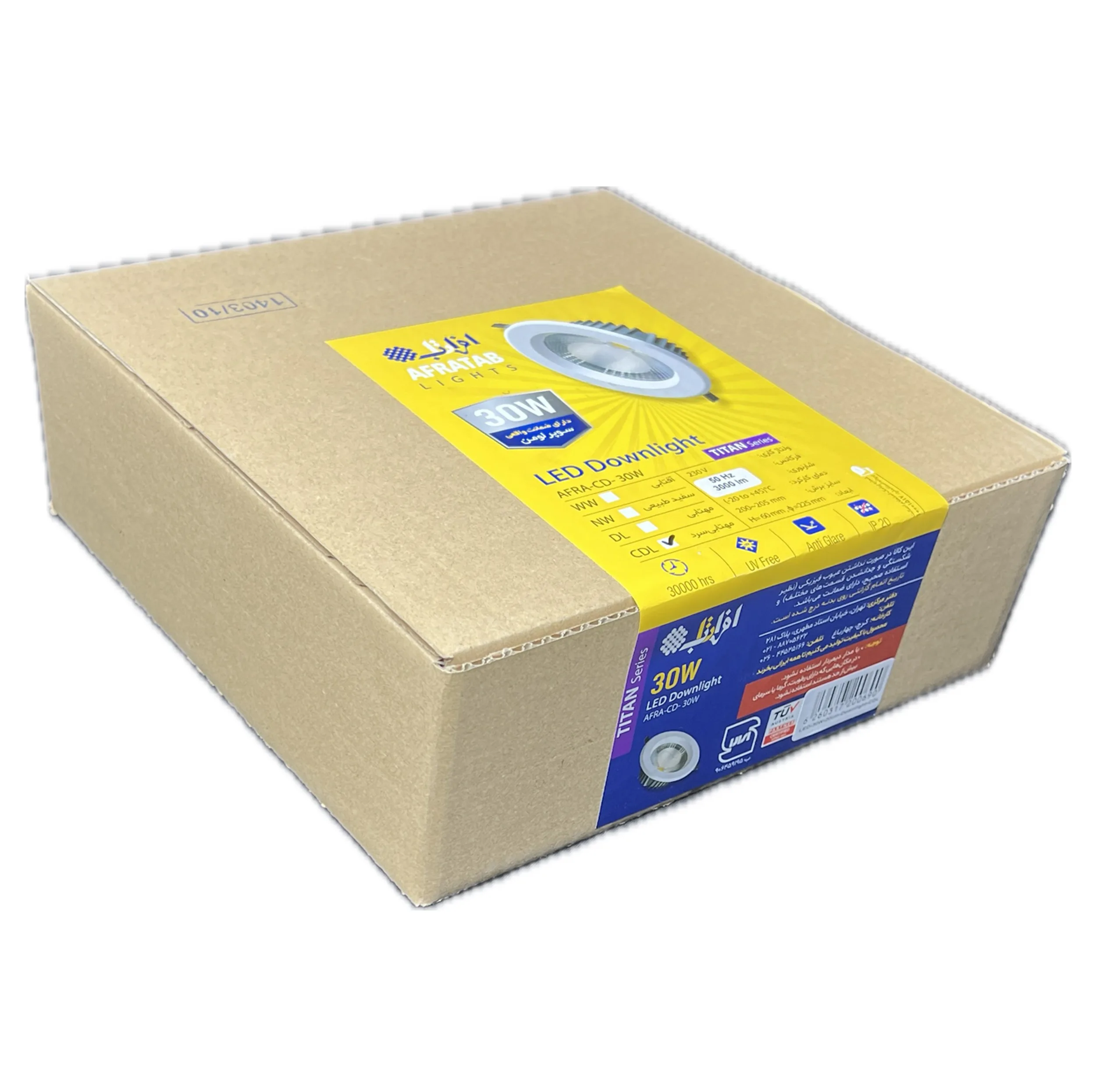 پنل توکار 30 وات افراتاب مدل  تایتان کد AF-SD-30W