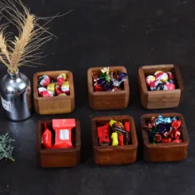 پیاله مدل چوبی مجموعه 6 عددی