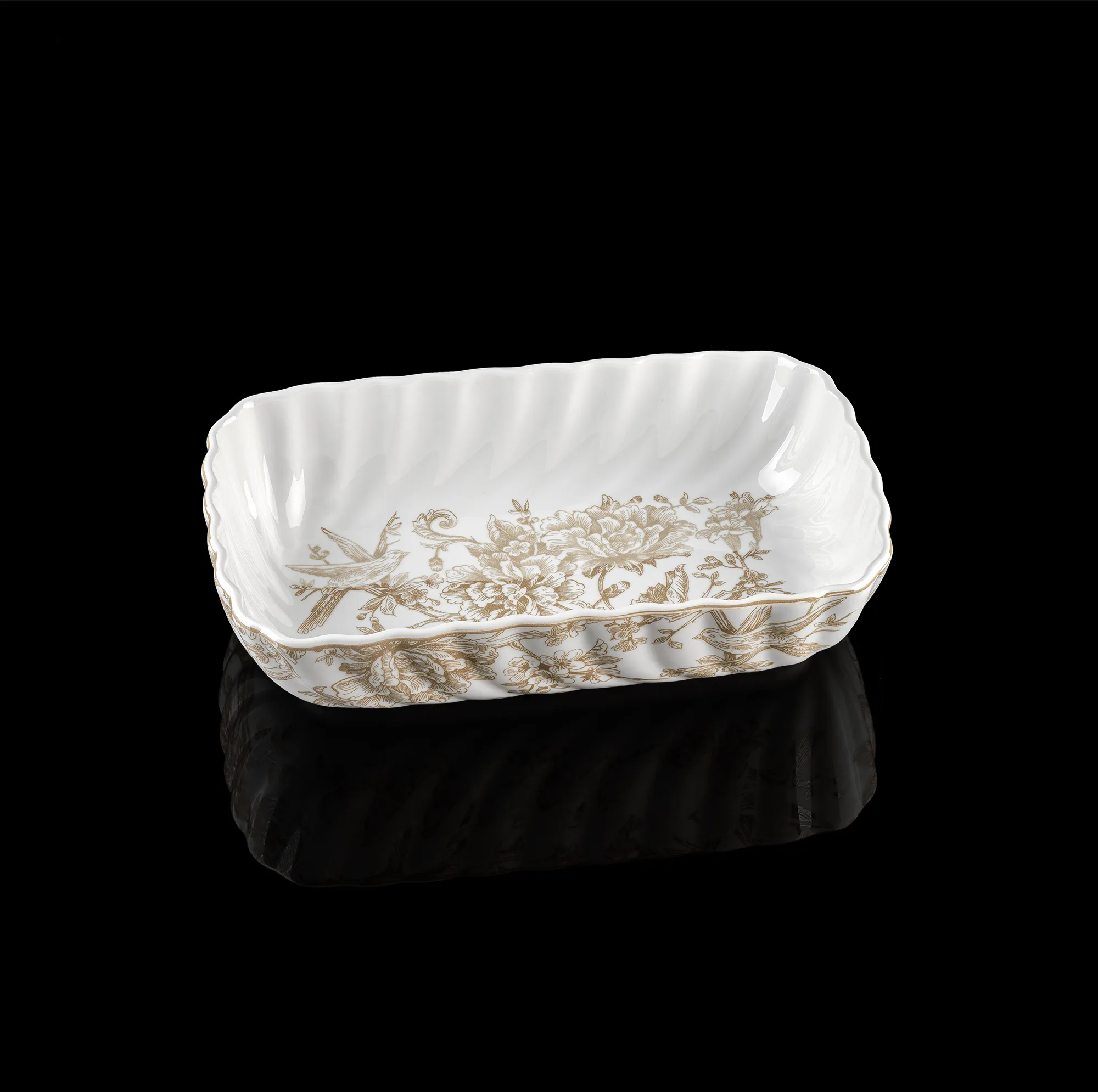 مرغ خوری گلدکیش مدل مستطیل طرح سارینا سایز کوچک کد GK701133-6