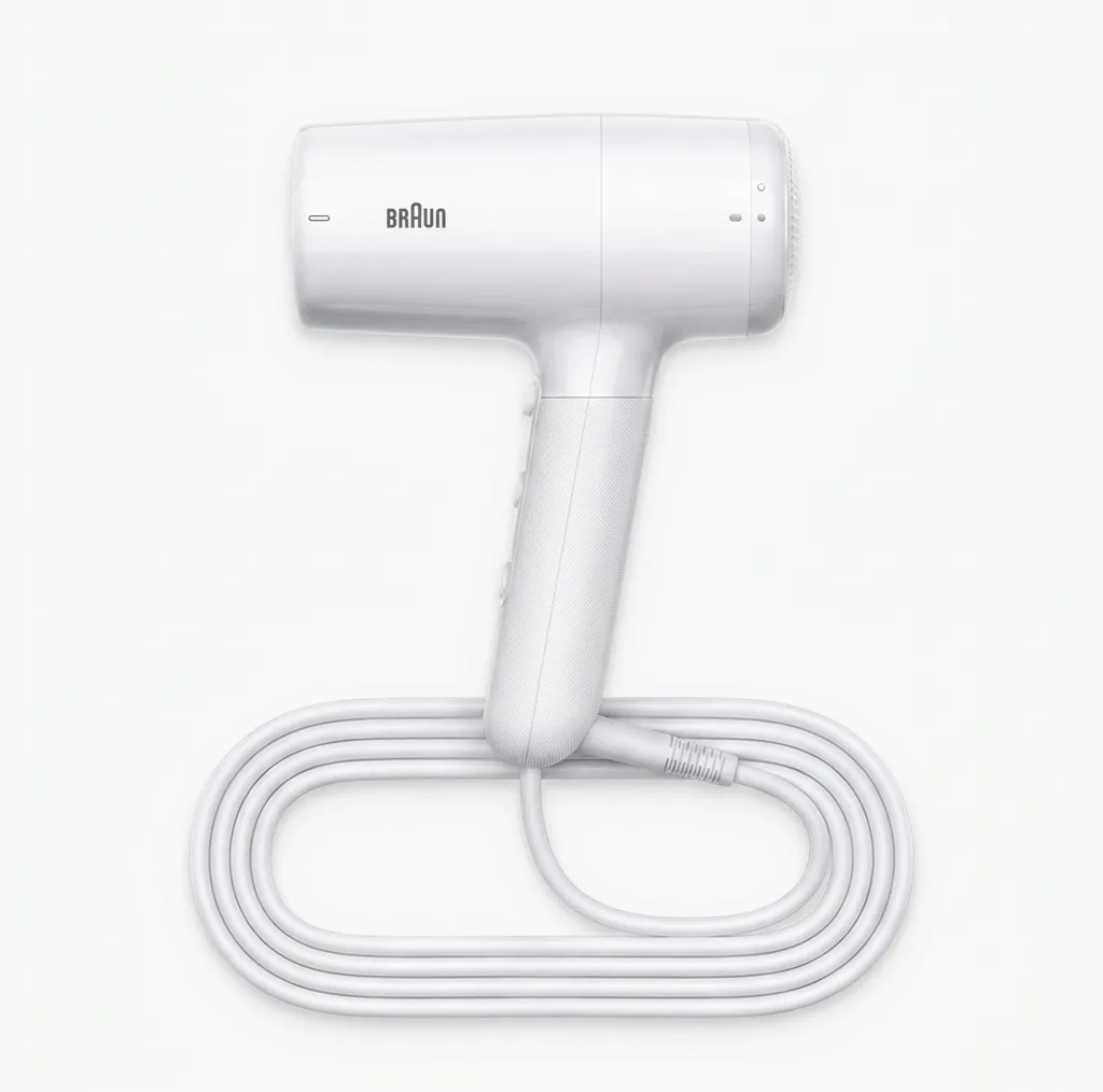 سشوار خانگی براون مدل HD226SDE مناسب استفاده حرفهای و آرایشگاهی با توان 2200 وات، موتور DC، فناوری تولید یون، تنظیم دما و سرعت در 3 حالت، باد سرد و سری کاهش وز مو