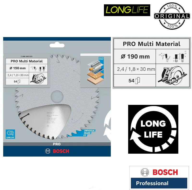 صفحه برش مولتی متریال بوش مدل فوق حرفه ای Multi Material 190 MM Pro