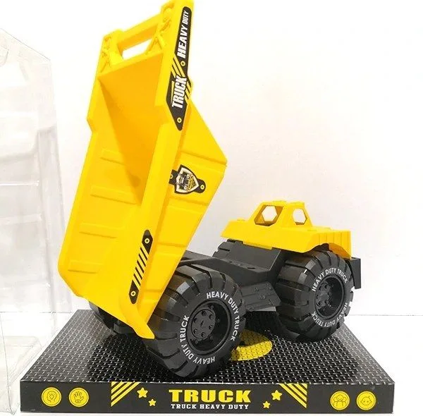 ماشین بازی کامیون غیرکنترلی با طرح ماشینهای راهسازی، مدل HDT-Dumper، بدنه پلاستیکی و 4 چرخ پلاستیکی
