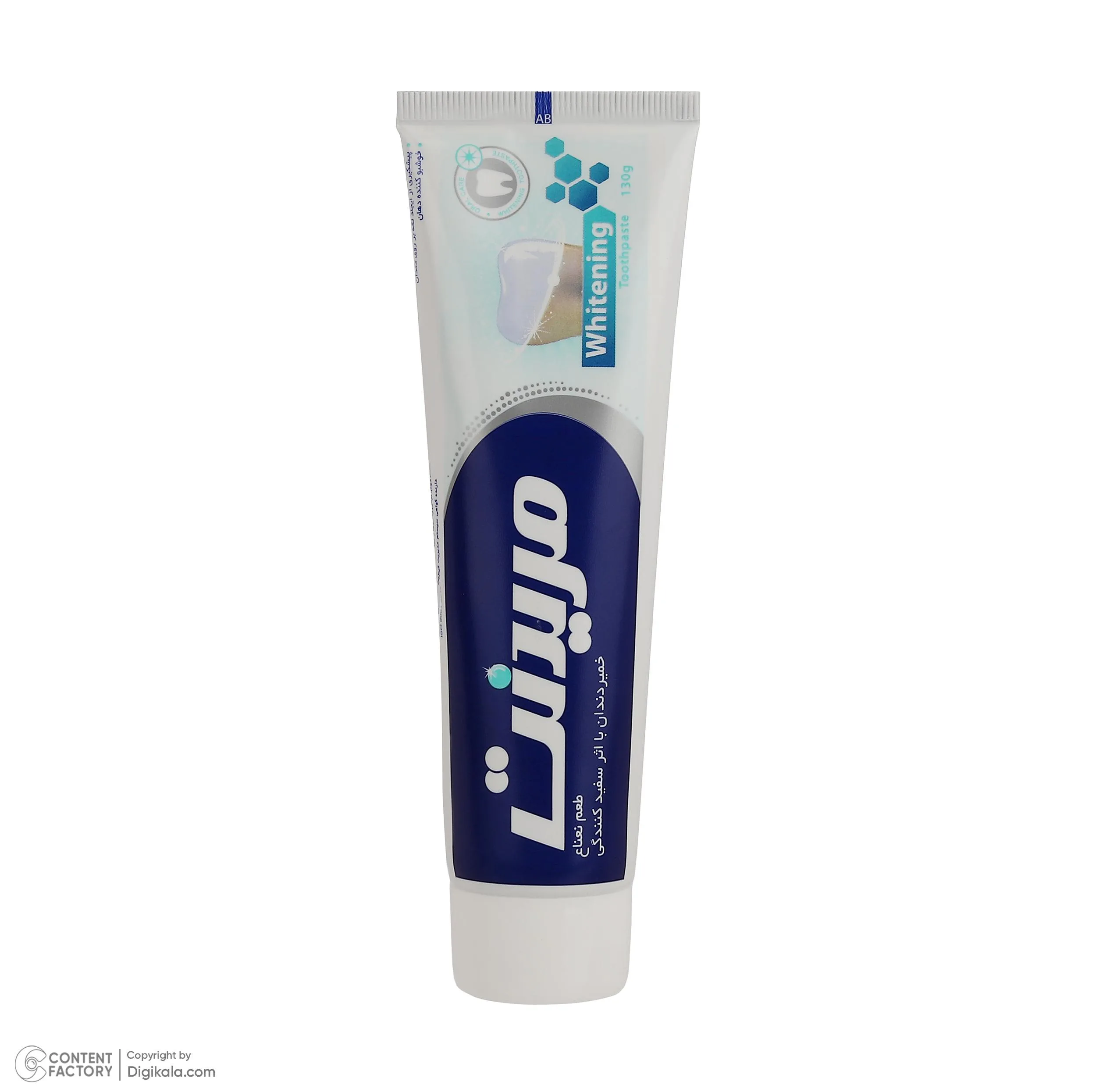 خمیر دندان سفید کننده مریدنت مدل Whitening با طعم نعناع وزن 130 گرم