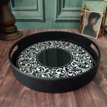 سینی دسته دار مدل ترنگ سایز 33*33 سانتی متر