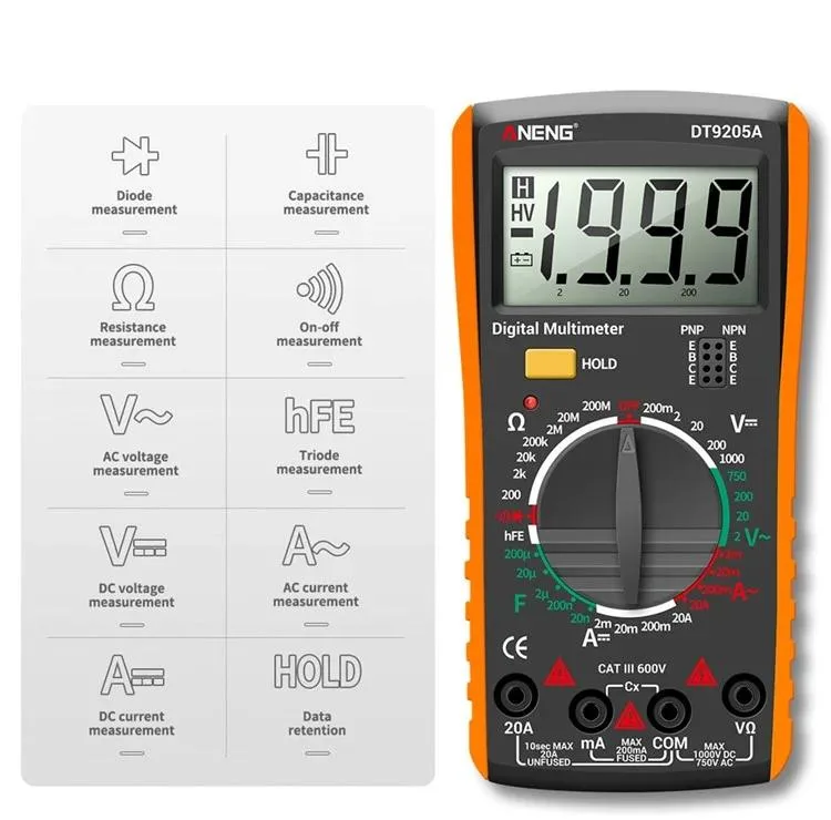 مولتی متر دیجیتال آننگ مدل DT9205A