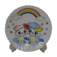 سرویس غذا خوری 5 پارچه پارس اوپال طرح رنگین کمانی کد B660