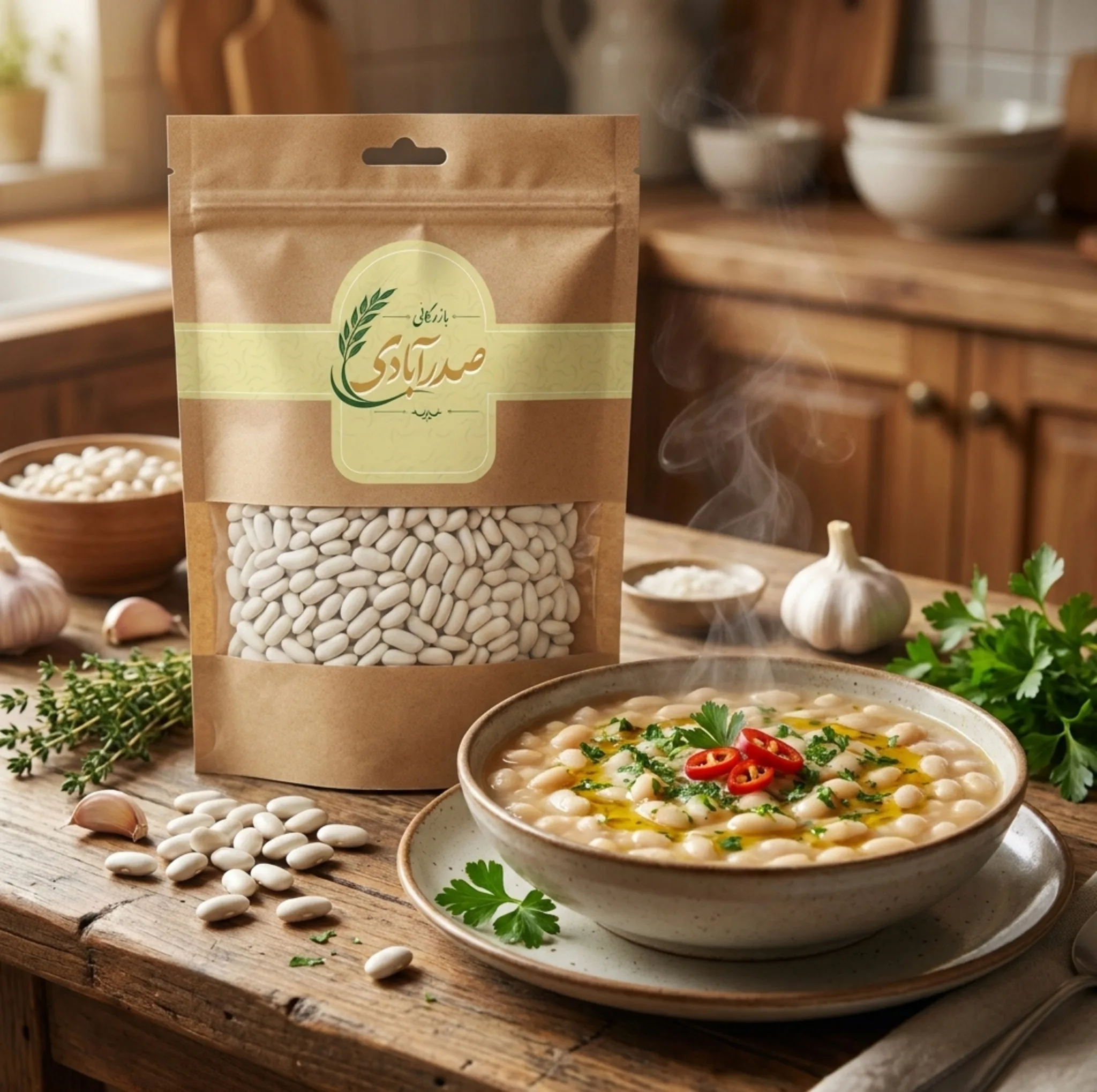 لوبیا سفید بازرگانی صدرآبادی - 2500 گرم