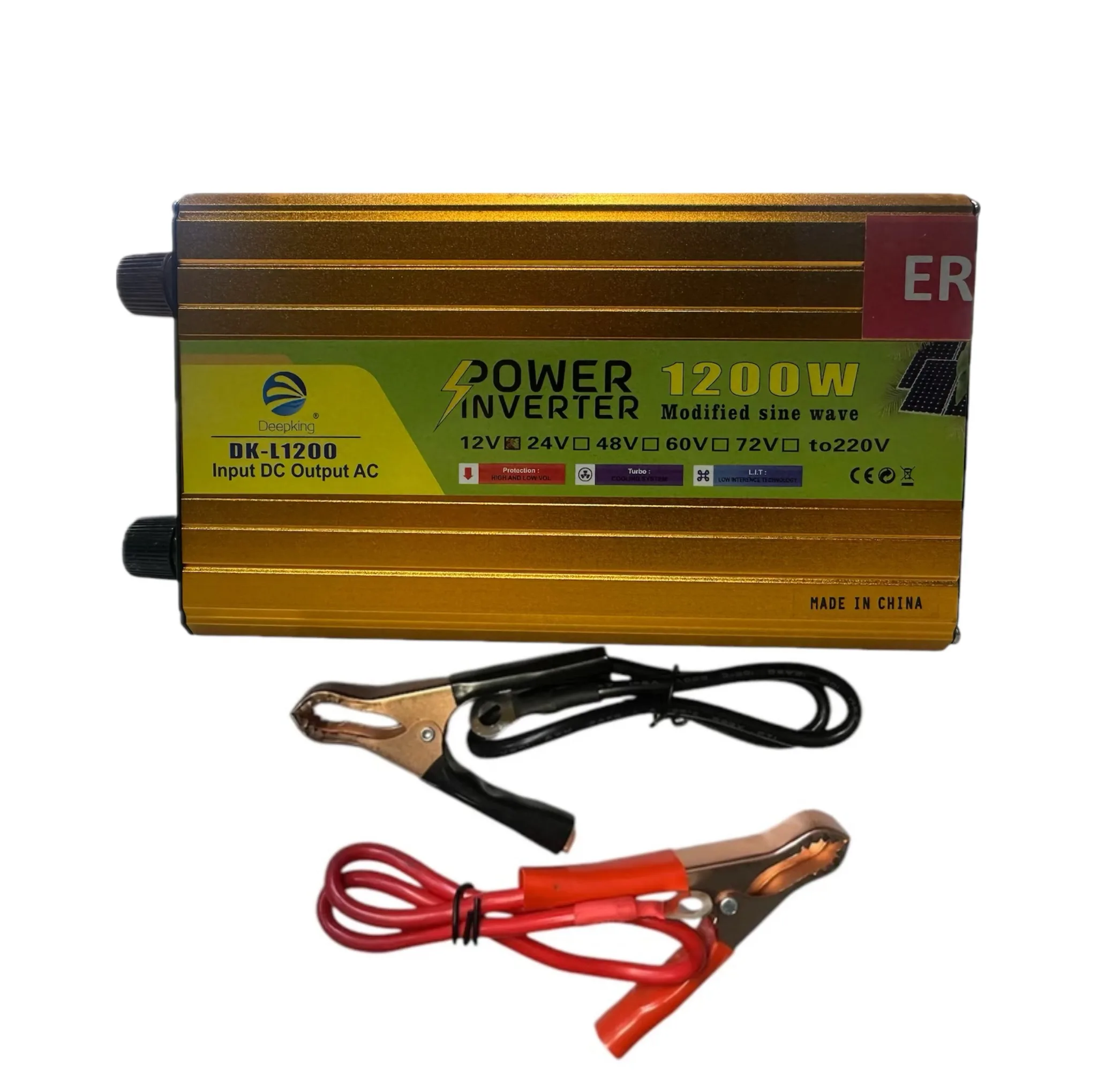 مبدل برق خودرو دیپ کینگ مدل 12V-TO-220V-1200W
