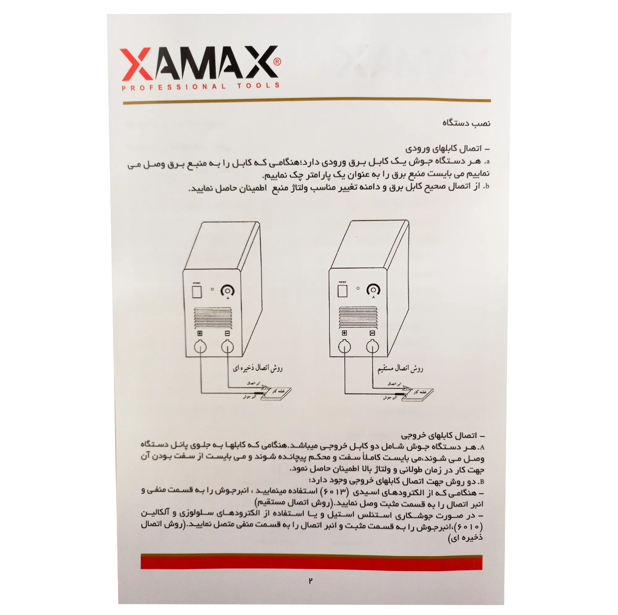 اینورتر جوشکاری 200 آمپر زاماکس مدل X9912