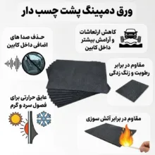 ورق دمپینگ مدل پشت چسب دار کد 2.4 میلیمتر بسته 50 عددی