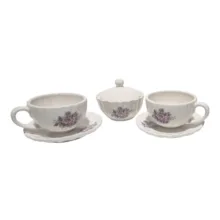 سرویس چای خوری 6 تکه 2 نفره مدل کنگره ای کد 002233