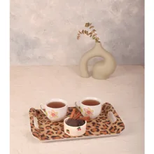 سینی دسته دار مهروز مدل 1006 پلنگی سایز 23×34 سانتی متر