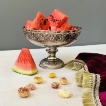 میوه خوری مسی مدل قلم زنی کد ZH320.18
