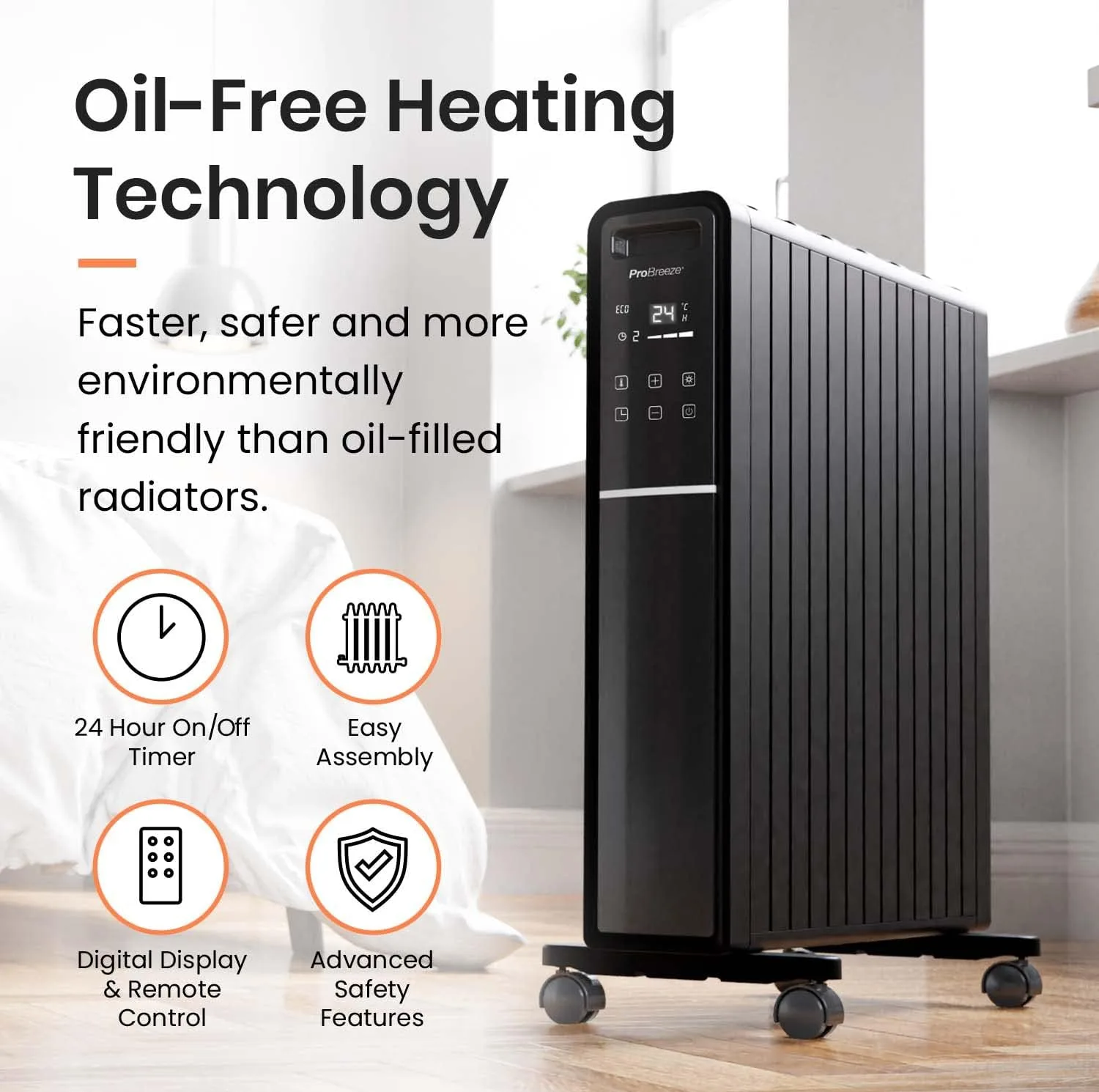 شوفاژ برقی پنلی پرو بریز مدل PB-H14B-EU