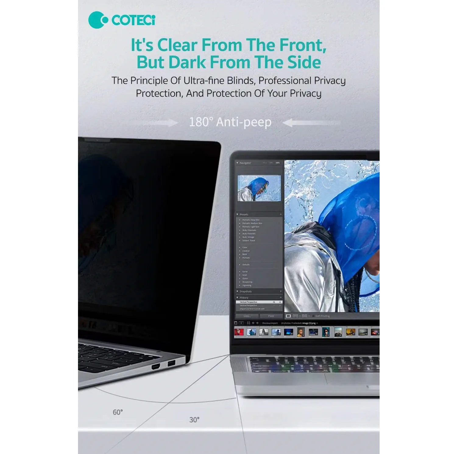 محافظ صفحه نمایش حریم شخصی کوتتسی مدل آهن ربایی MB-032 مناسب برای مک بوک اپل MacBook Pro 14 inch A2442/A2779/A2918/A2992/A3112/A3185/A3401/A3426