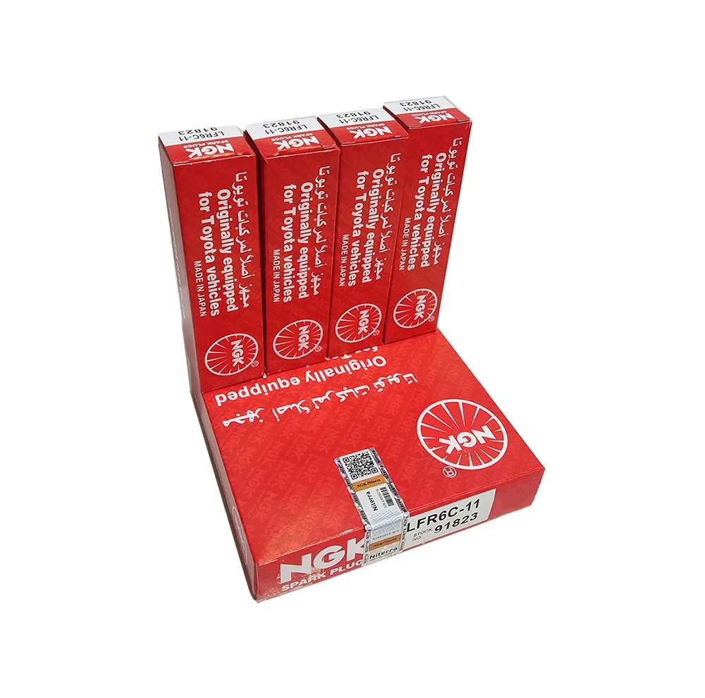 شمع خودرو ان جی کی مدل تک پلاتینی پایه بلند کد LFR6C-11 91823 بسته 4 عددی