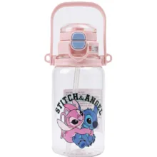 قمقمه کودک مدل دوحالته نی دار و آسان نوش طرح استیچ و آنجل Stitch & Angel گنجایش 0.5 لیتر