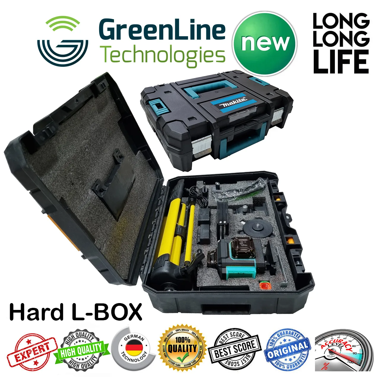 تراز لیزری مدل 4 بعدی نور سبز کد Makita 360-16 L