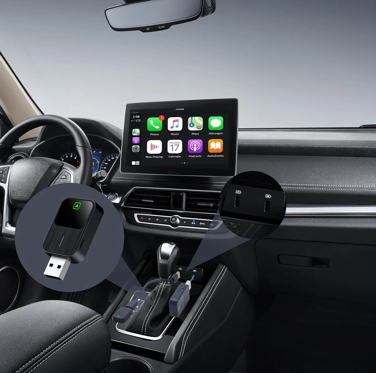 کارپلی و اندروید اتو مدل k2 2in1 Carplay/Android Auto