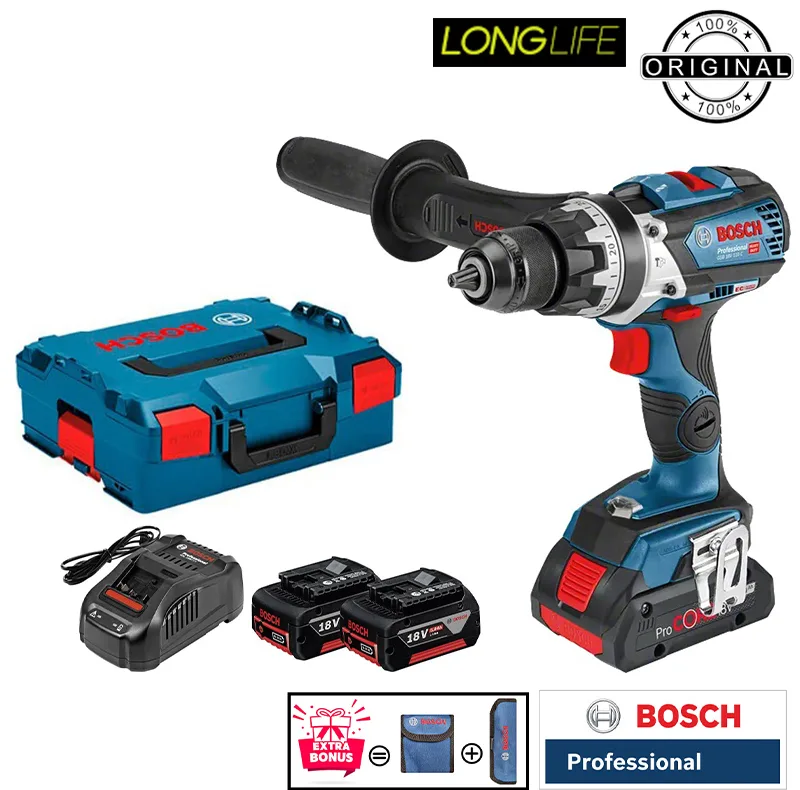پیچ گوشتی شارژی چکشی 18 ولت بوش مدل هوشمند GSB 18 V -110 C Brushless Motor (5Ah)