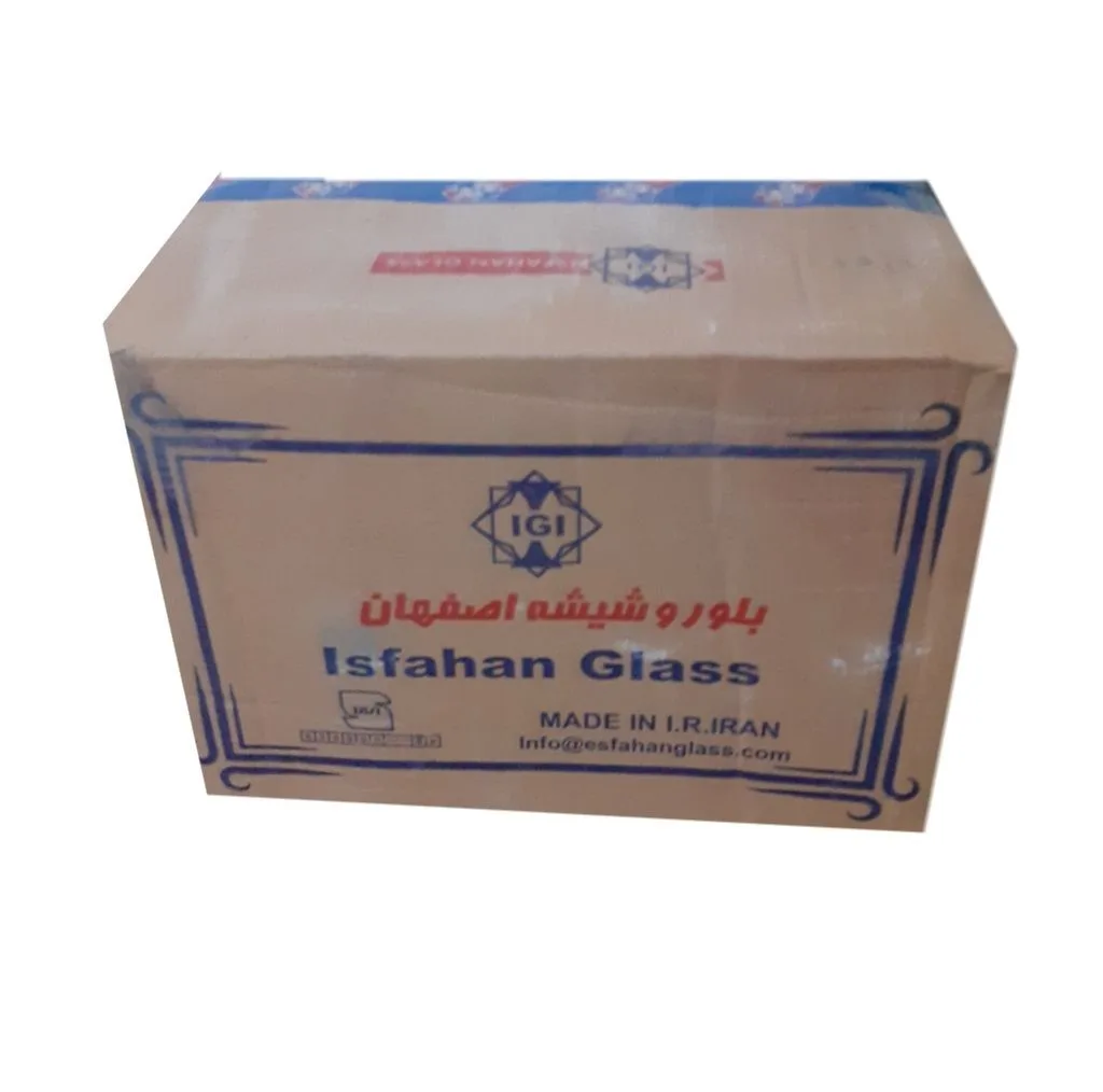 کاسه شیشه و بلور اصفهان مدل گلایل کد 000654 بسته 6 عددی