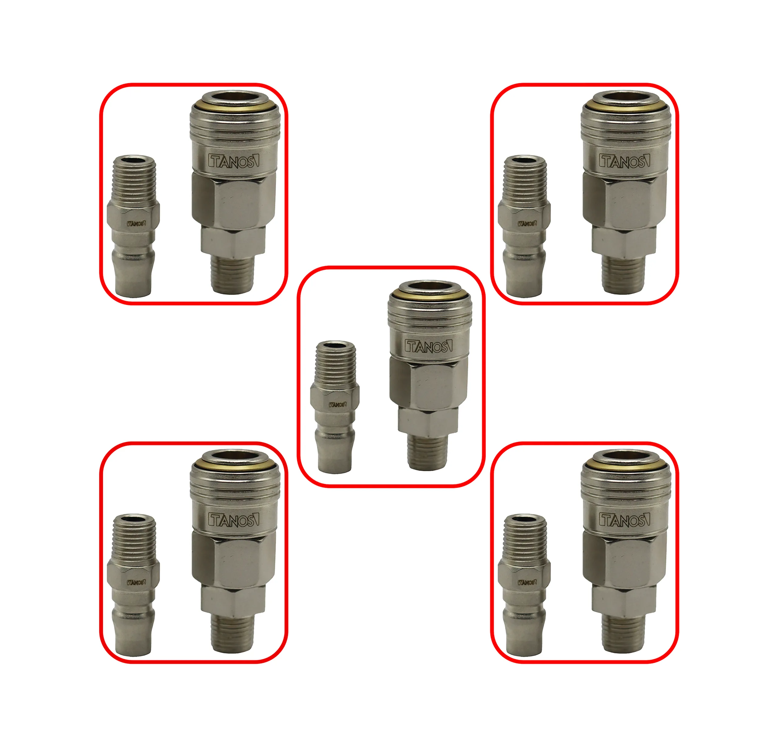 کوپلینگ تانوس مدل YP-20SM-PM-1/4 مجموعه 5 عددی